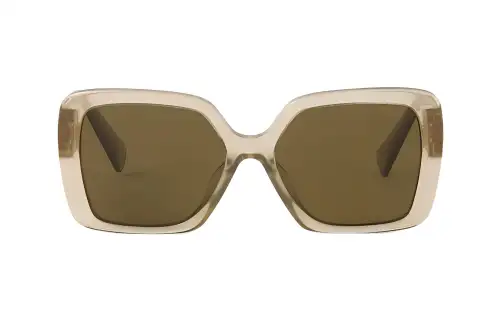 MIU MIU Plate Frame Irregular Shape Sunglasses Women's Green