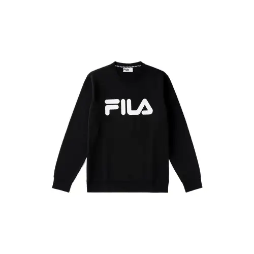 FILA Sweatshirts Men's Black Crew Neck Moderate Regular