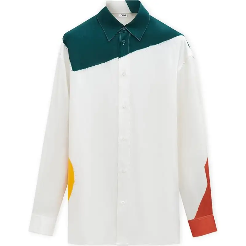LOEWE SS25 Shirt Men's White Green Orange