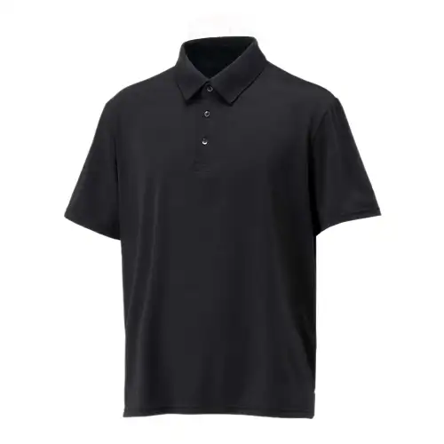 ASICS Polo Shirts Men's Black Polo Collar Moderate Straight Fit