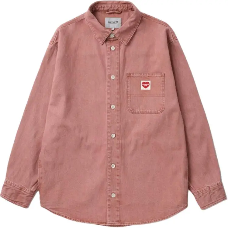 Carhartt WIP Shirts Men's Lapel Moderate Denim