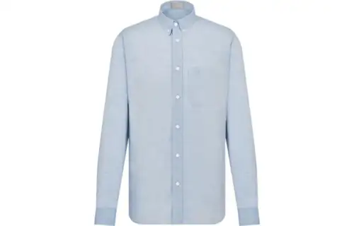 DIOR Shirts Men's Blue Lapel Moderate Other