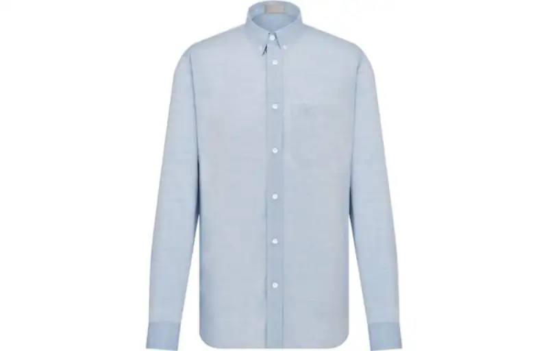 DIOR Shirts Men's Blue Lapel Moderate Other