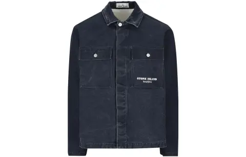 STONE ISLAND Shirts Men's Blue Lapel Moderate Straight Fit