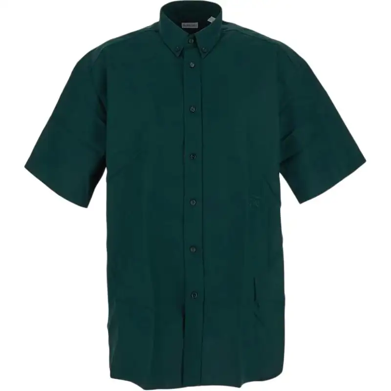 Burberry Logo Embroidered Short Sleeved Shirt