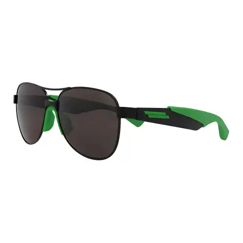 Bottega Veneta Metal Aviator Sunglasses Men's Black