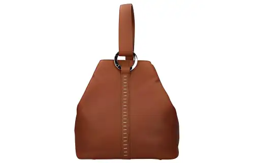 Loro Piana Brand Logo Leather Handbag Women's Brown