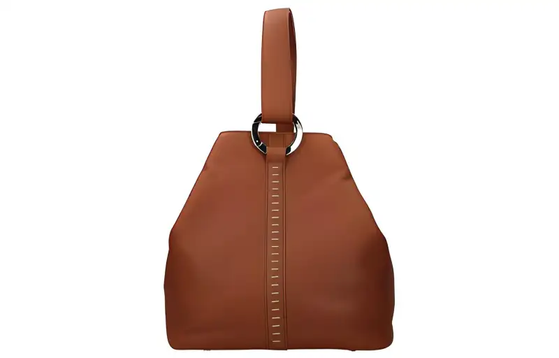 Loro Piana Brand Logo Leather Handbag Women's Brown