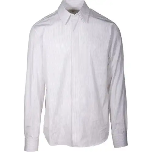 Bottega Veneta Striped Collared Button-Up Shirt