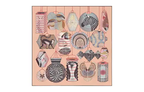 HERMES Carre Scarves Women's Pink