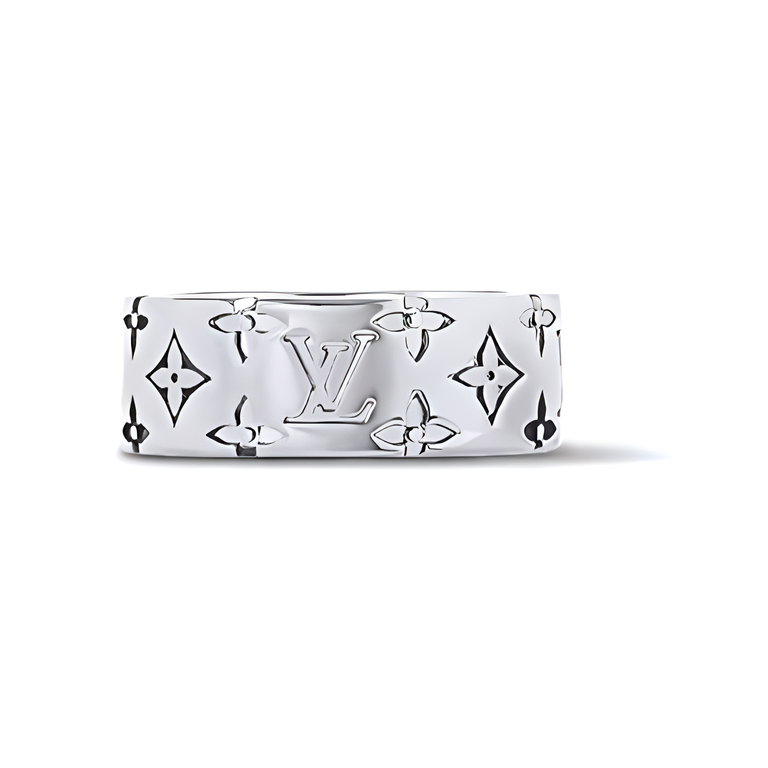 LOUIS VUITTON Carved ring, with your logo imprint, men's style