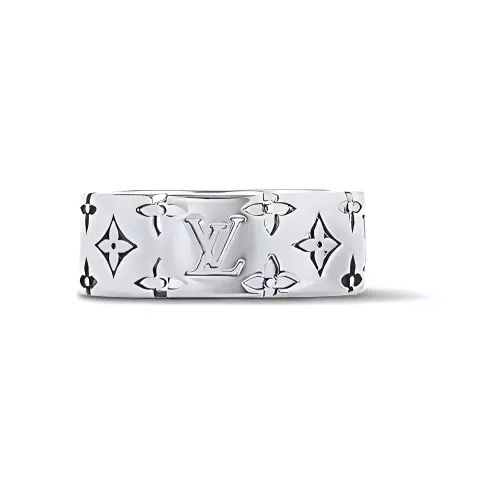 LOUIS VUITTON Carved ring, with your logo imprint, men's style