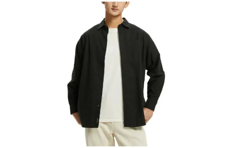 Calvin Klein Shirts Men's BEH-Black Pointed Collar Moderate Straight Fit