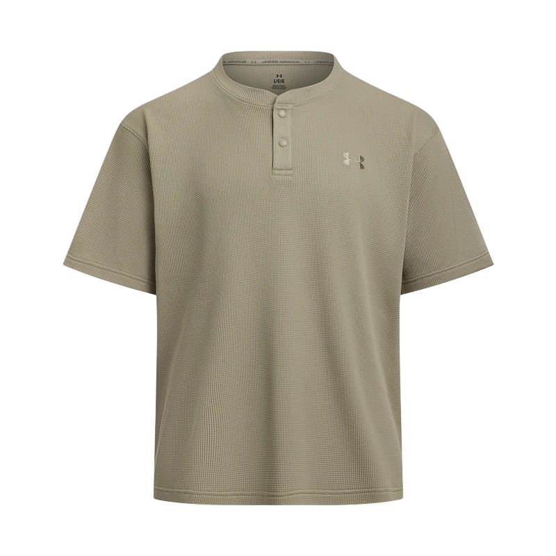 Мужская футболка Under Armour WAFFLE HENLEY (хаки)