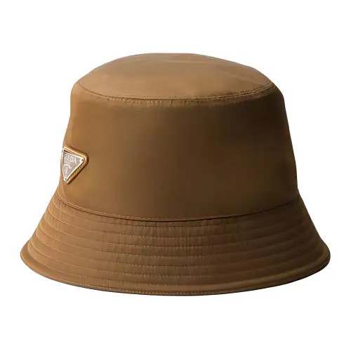 PRADA Recycled Nylon Bucket Hats Men's Cork Beige