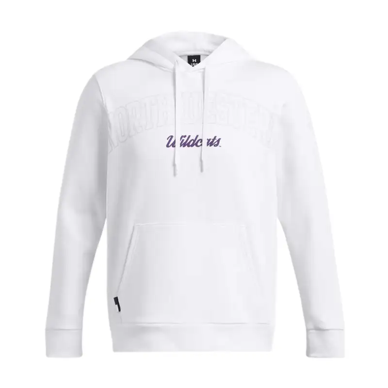 Under Armour EssentialCollegiate Fleece Comfortable Fashion Minimalist Style Fleece Lined Sweatshirt Men's White