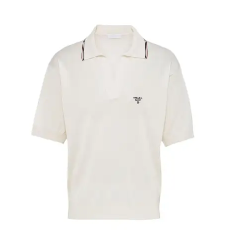 PRADA Logo Embroidered Short-Sleeved Polo Shirt
