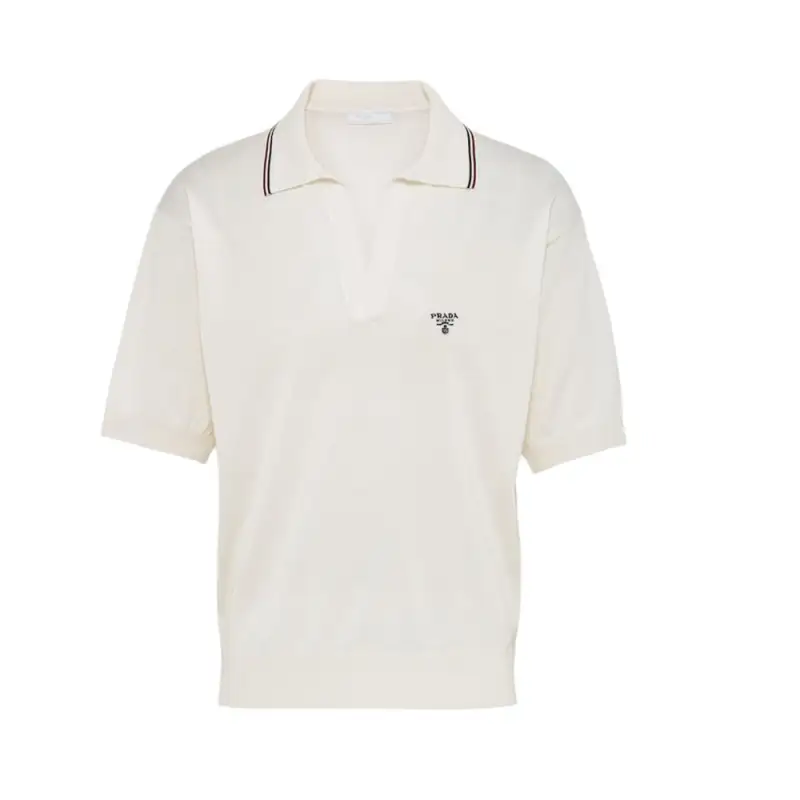PRADA Logo Embroidered Short-Sleeved Polo Shirt