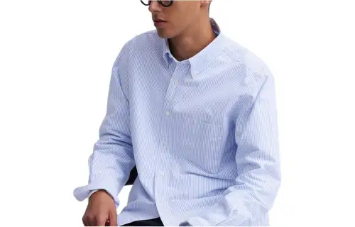 UNIQLO Shirts Men's Royal Blue Moderate