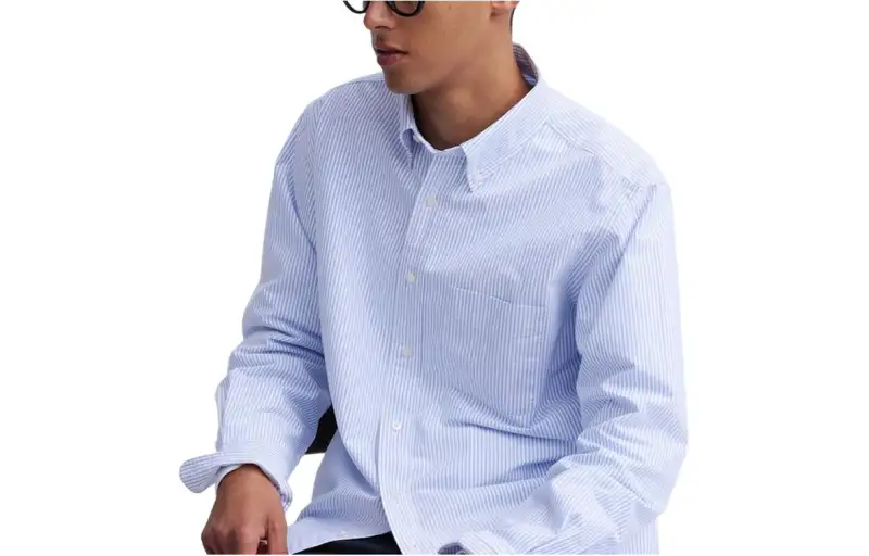 UNIQLO Shirts Men's Royal Blue Moderate