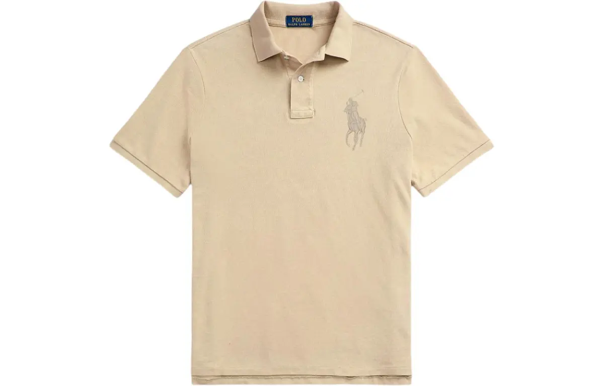 Polo Ralph Lauren Big Pony SS24 Polo Shirt Classic Version Men's Green Purple Beige