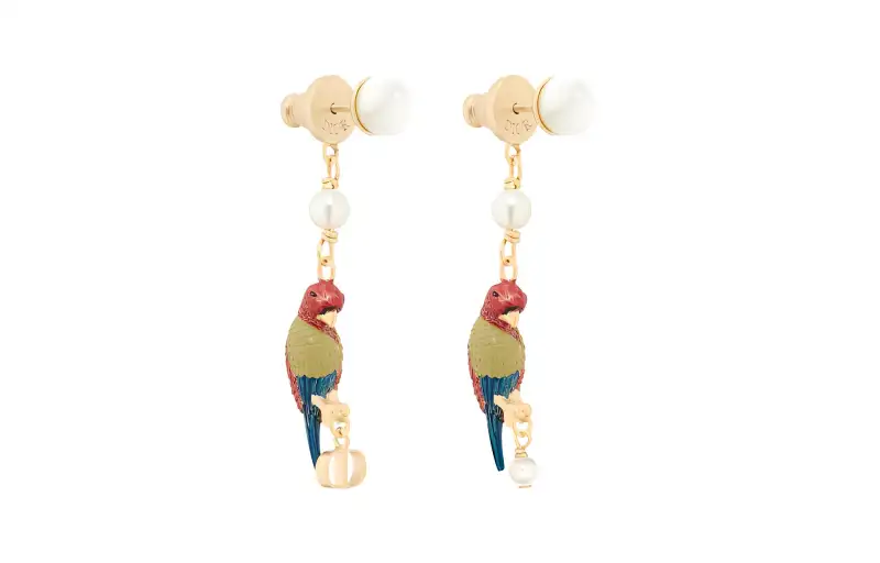 DIOR Metal, Pearl Earrings Women's Multicolor