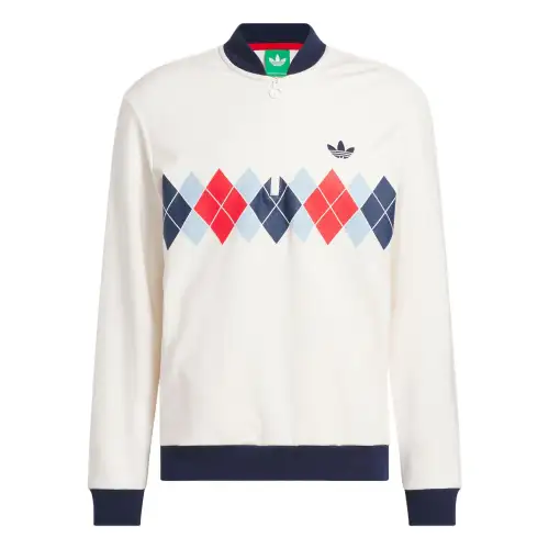 Adidas Originals Argyle Printed 1/4 Zip Sweatshirt