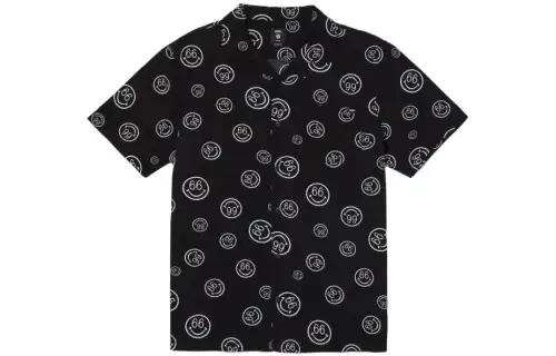 Vans Shirts Men's Black Lapel Moderate Shirt
