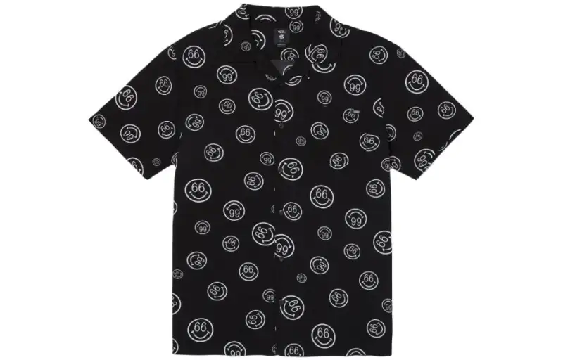 Vans Shirts Men's Black Lapel Moderate Shirt