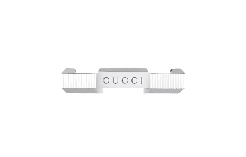 GUCCI Link To Love Series Rings Unisex Silver