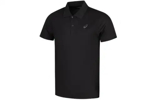 ASICS Polo Shirts Men's Black Lapel Moderate Other