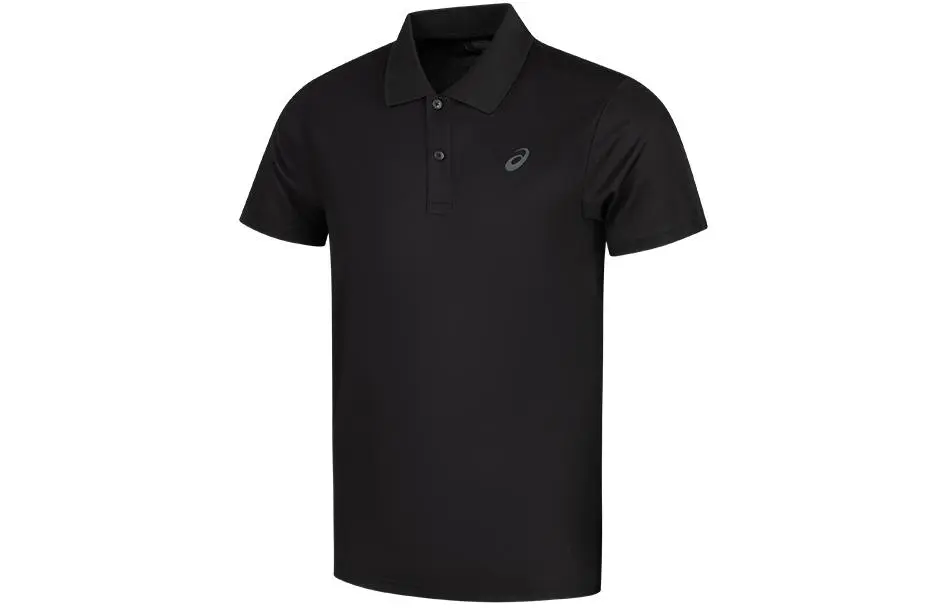 ASICS Polo Shirts Men's Black Lapel Moderate Other