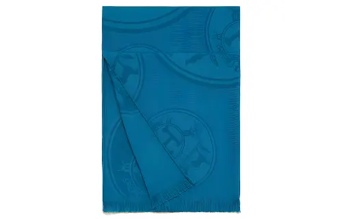HERMES Knit Scarves Women's Blue