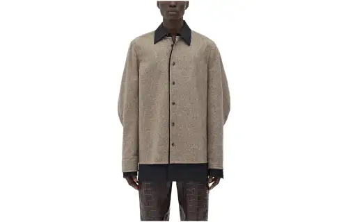 Bottega Veneta Shirts Men's Khaki Pointed Collar Moderate Other