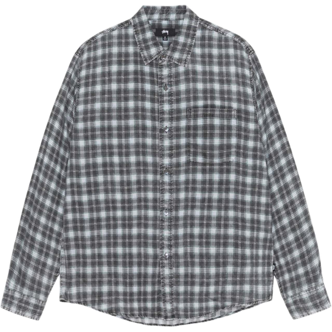 Рубашка Stussy Matthew Shirt Printed Plaid (черно-белая в клетку)