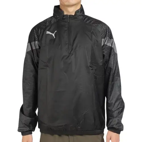 PUMA Sweatshirts Men's Black Stand Collar Moderate Regular