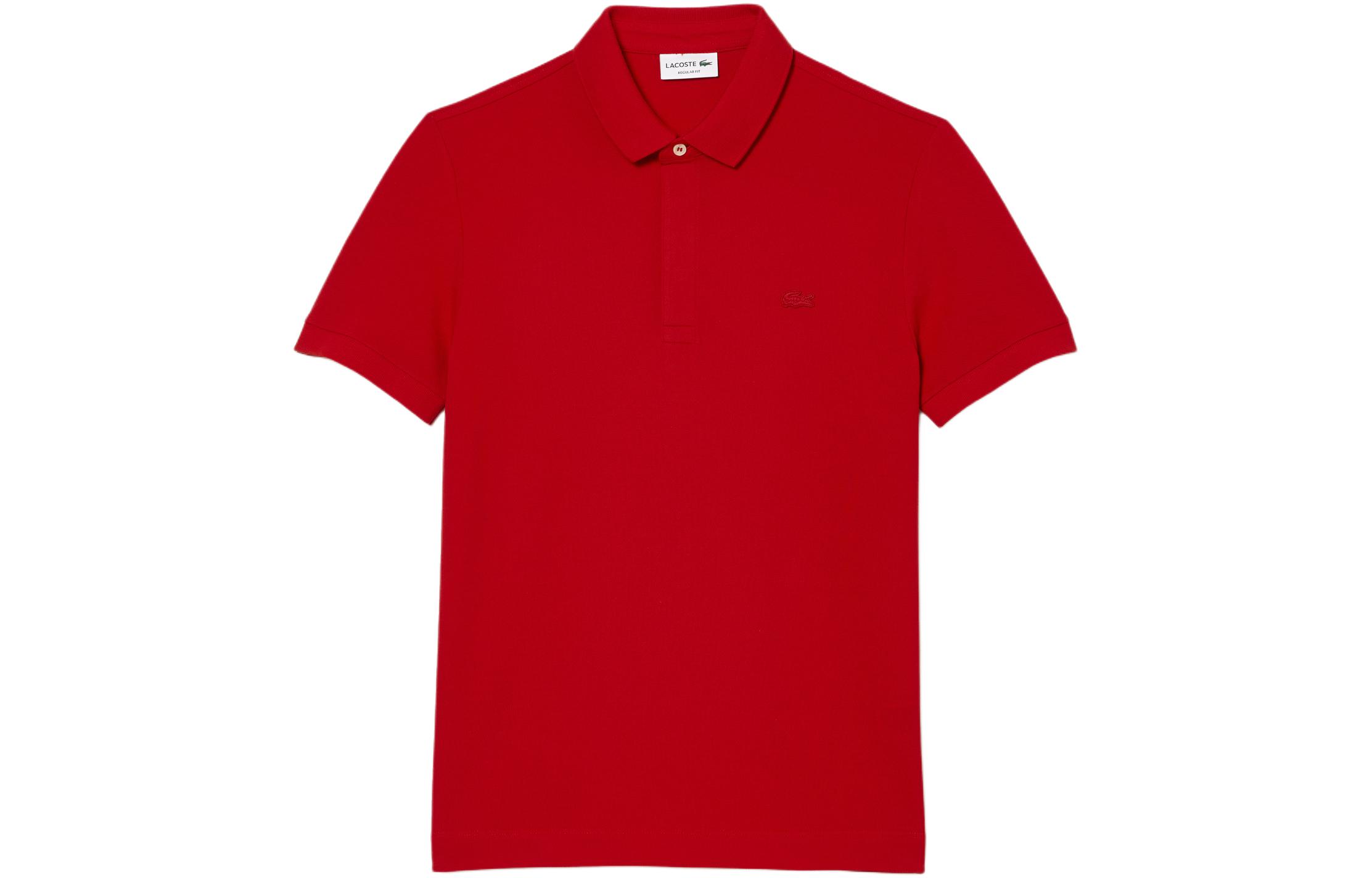 Мужское поло LACOSTE (красное)