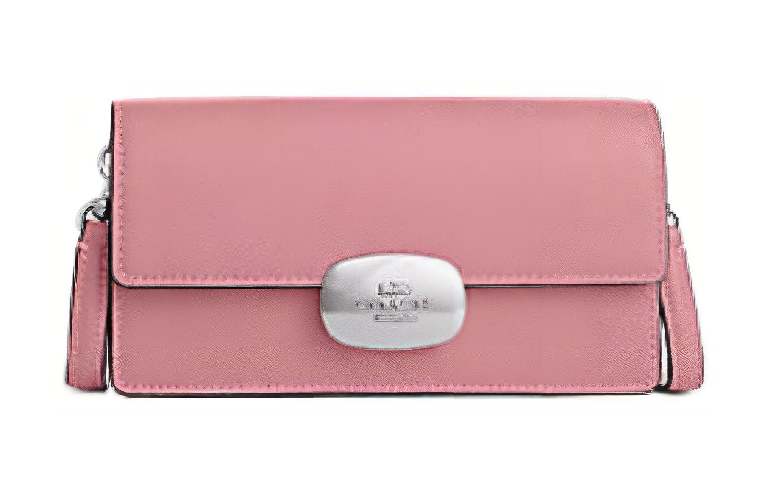 COACH Eliza Calfskin Baguette Bag Shoulder Bag, Crossbody Bag Small Women's Pink