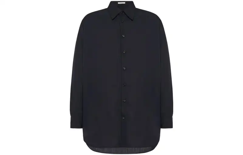 THE ROW Shirts Men's Black Pointed Collar Moderate Other