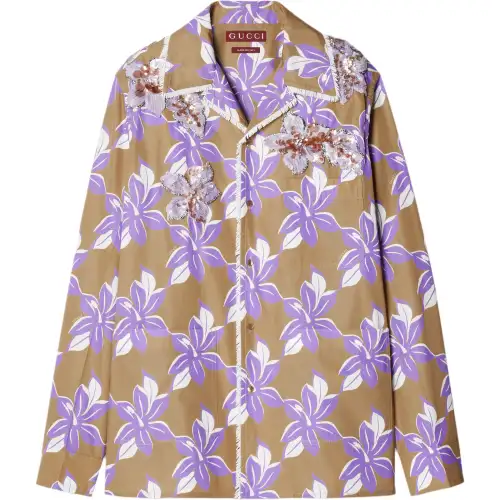 GUCCI Shirts Men's Purple Moderate