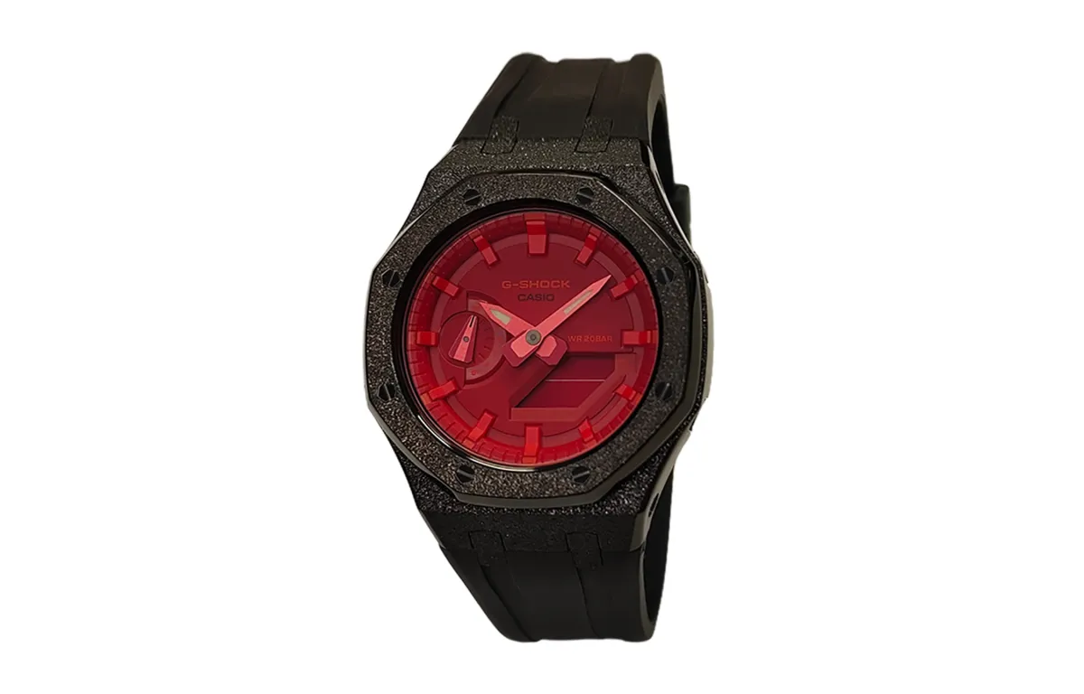 CASIO Custom Collection Watch Gift Box Quartz Movement Watch Men's Watches Red Watch Dial