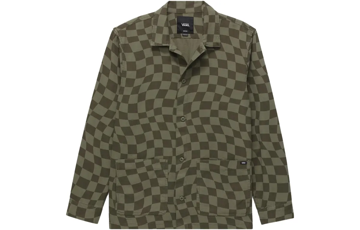 Vans Shirts Men's Army Green Lapel Moderate Other