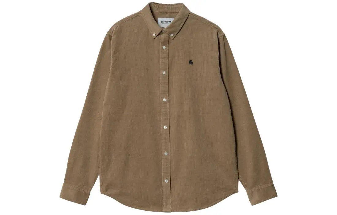 Carhartt WIP Shirts Men's Brown Lapel Moderate Shirt