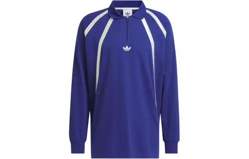 Adidas Originals RUGBY LONG SLEEVE POLO SHIRT Polo Shirt Unisex Victory Blue