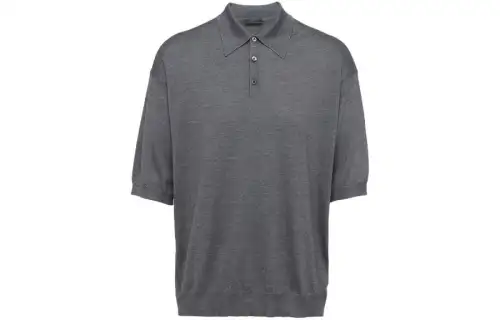 Prada silk polo shirt