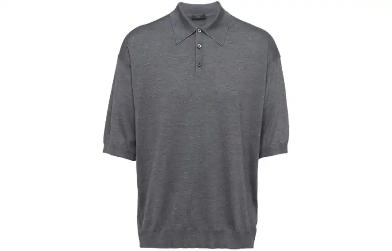 Prada silk polo shirt