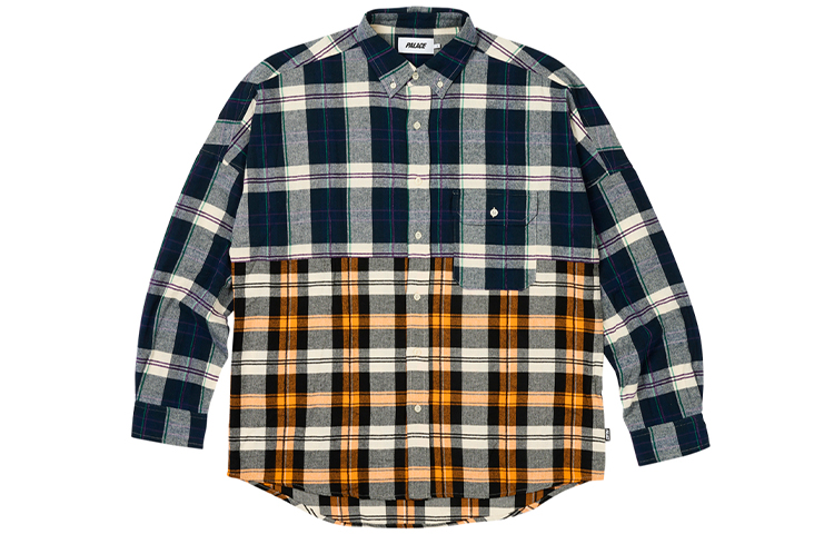 Рубашка Palace FW23 CHECKMATE (военно-морской синий)