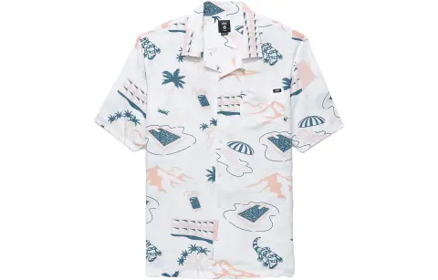 Vans Scenic Shirts Men's White Lapel Moderate Other