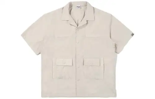 FILA Shirts Men's Beige Lapel Moderate Other