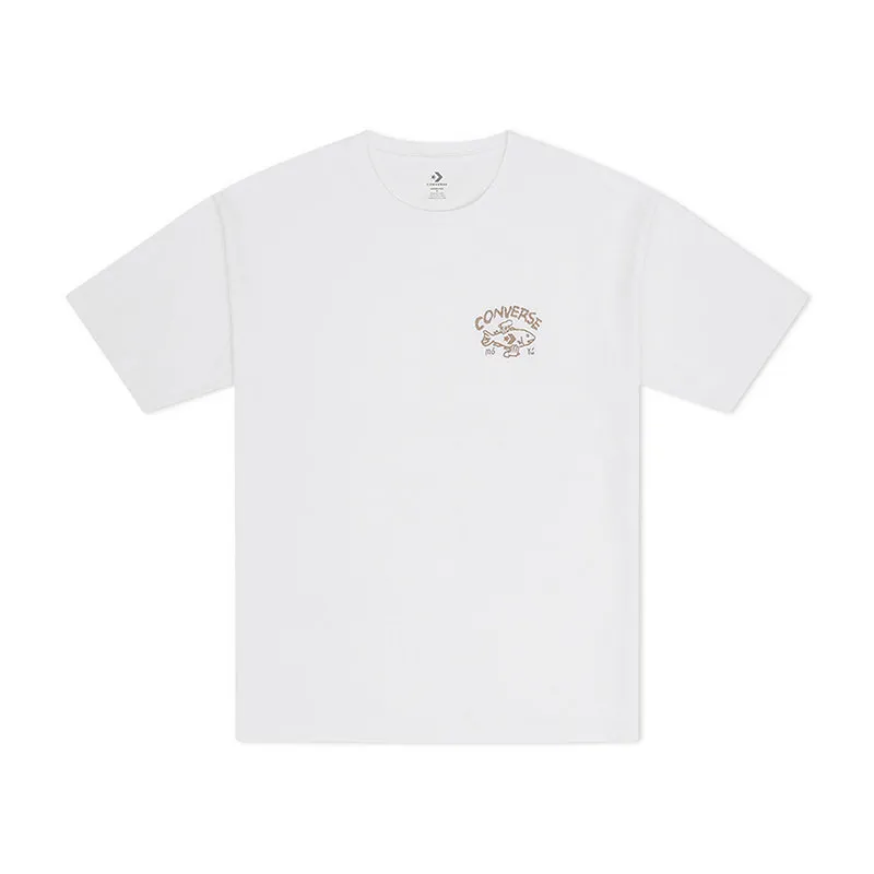 Converse T-Shirts Men's White Crew Neck Moderate
